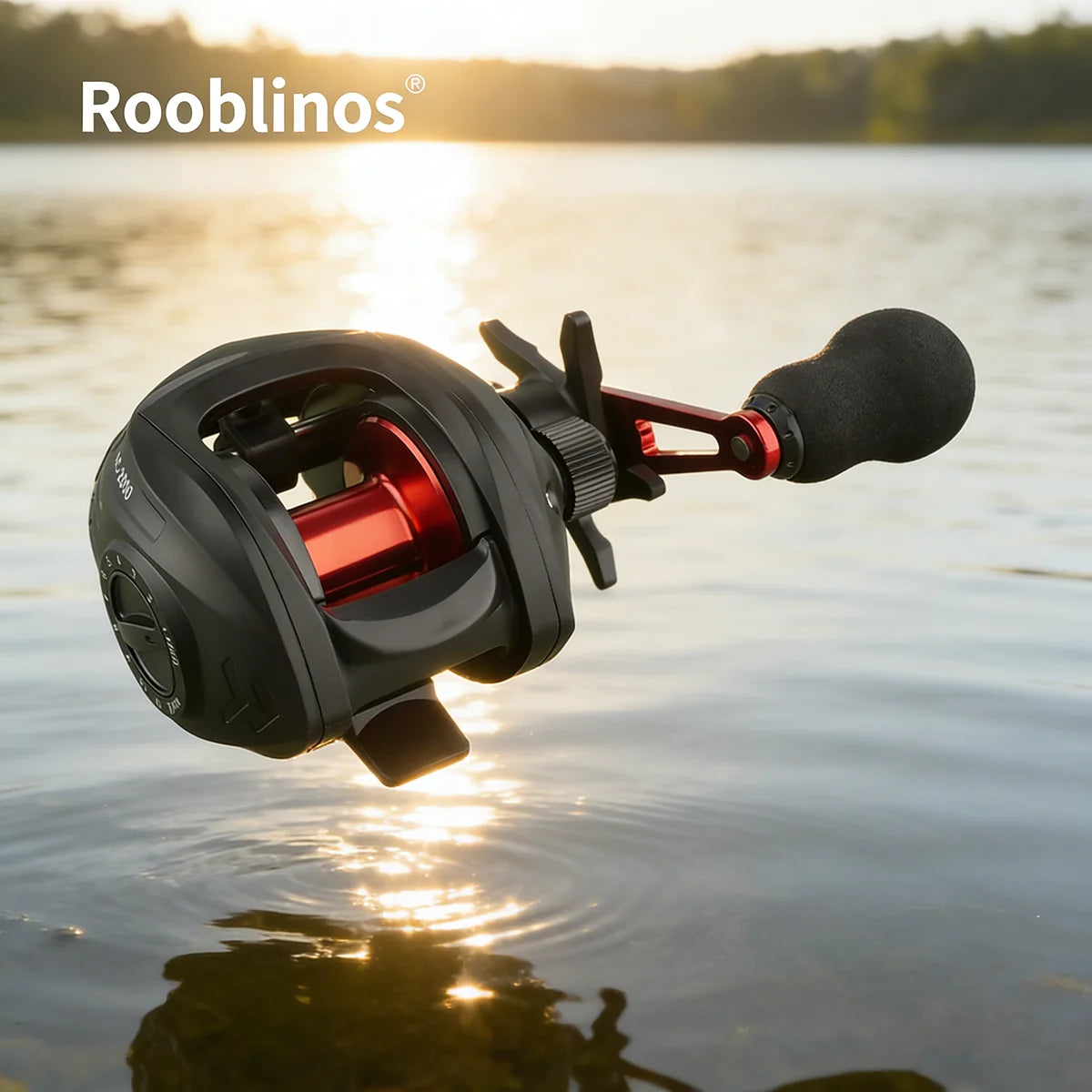 [Germany Stock] Rooblinos AC2000 Baitcasting Reels-Left Hand 7.2:1 Gear Ratio Aluminum River Lake Stream Fishing