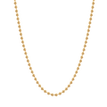 Nagosa Classic 925 Sterling Silver Gold Vermeil Italian Ball Beaded Chain Necklace