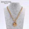 Layers Necklaces for Women 18K Gold Stainless Steel Choker Pendant Necklace Custom Jewelry