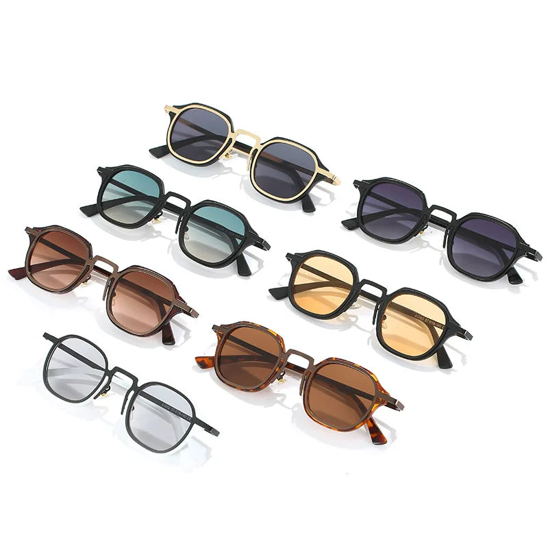 High End Glasses Metal Sunglasses Trendy Man 2025 Branded Sunglasses Luxury Uv 400 Square Sunglasses