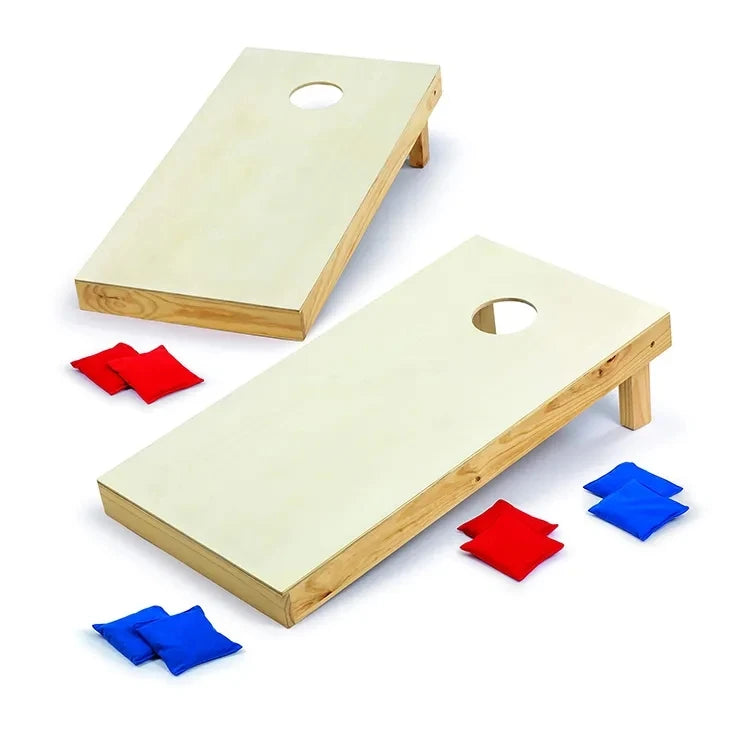 Unisex Classic Wood Cornhole Game Set with Customized Color Sandbags Includes Carry Bag and Customizable Logo Custom Cornhole
