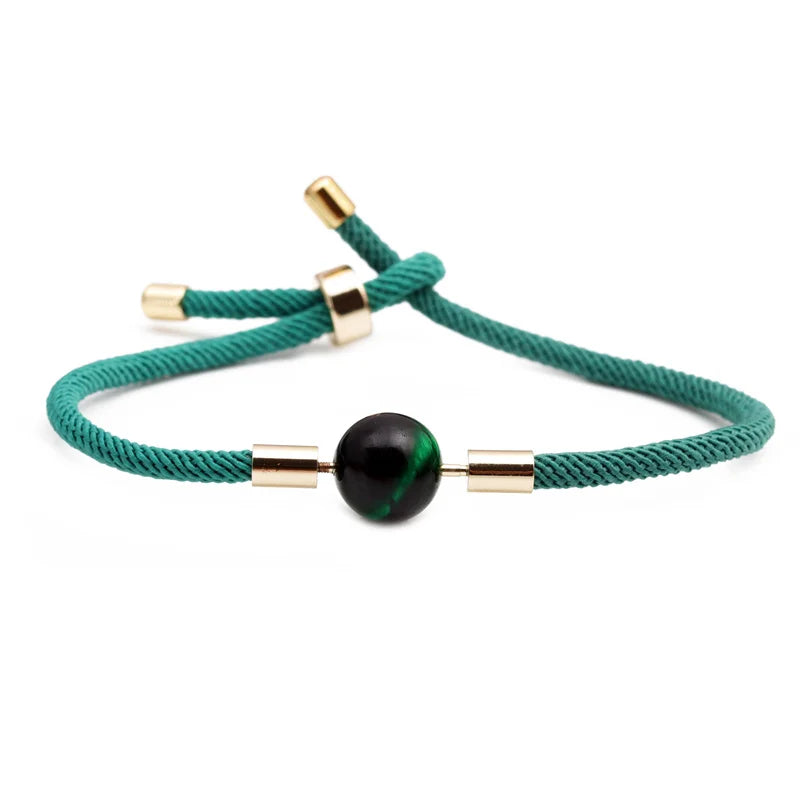New Fashion Luxury Natural Stone Adjustable Bracelet Jewelry Displays Manufacturers Women Rope Adjustable Bracelet