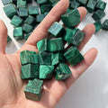 High Quality Natural Polished Green Malachite 1-2 cm Crystal Tumbled Stones Malachite Cube for Energy Pendant Collection