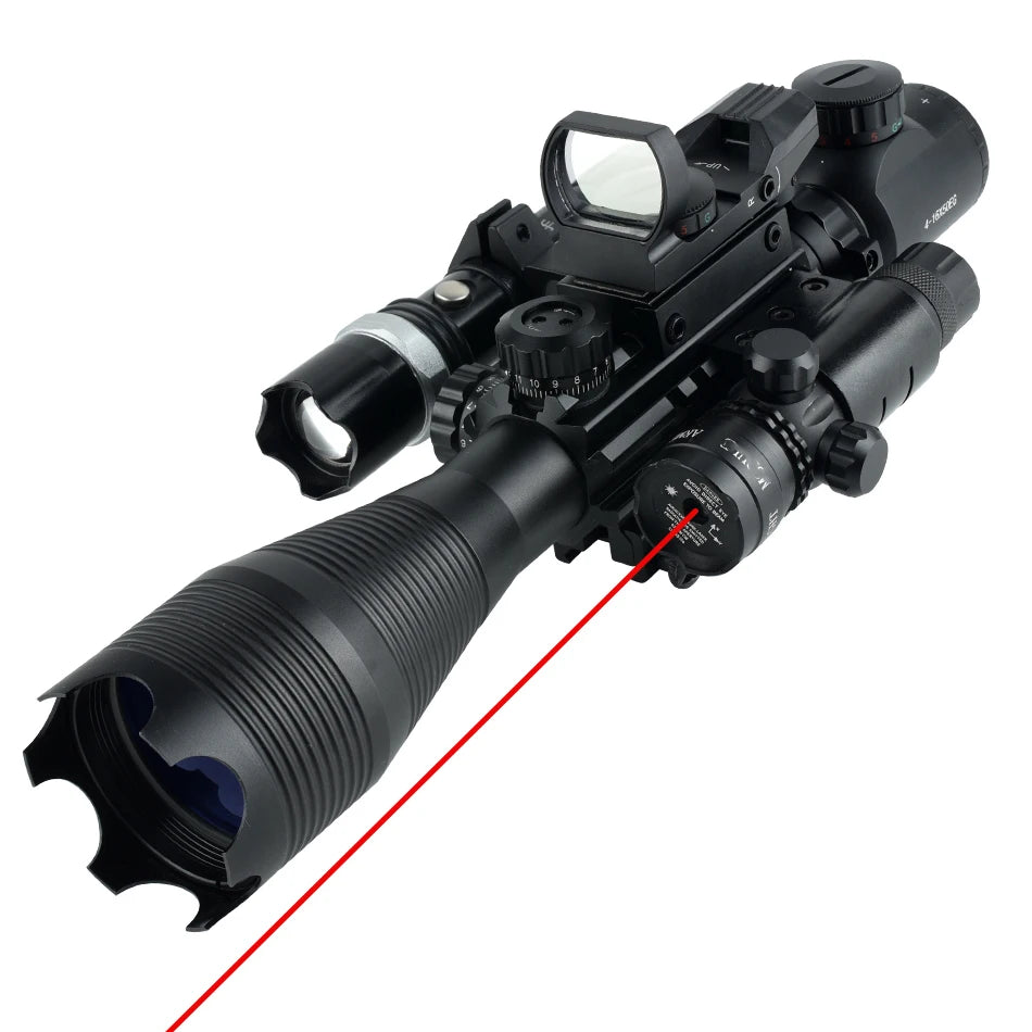 SYQT Combo SFP First Local Plane Scope Sight 4-16X50EG Red Dot Sight HD101 Flashlight Laser Sight for Hunting Accessory Set