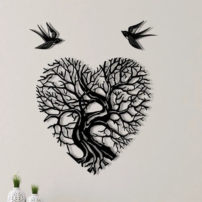Love Tree Nordic Decoration WJD51 Panneau Mural Metal Wall Decoration