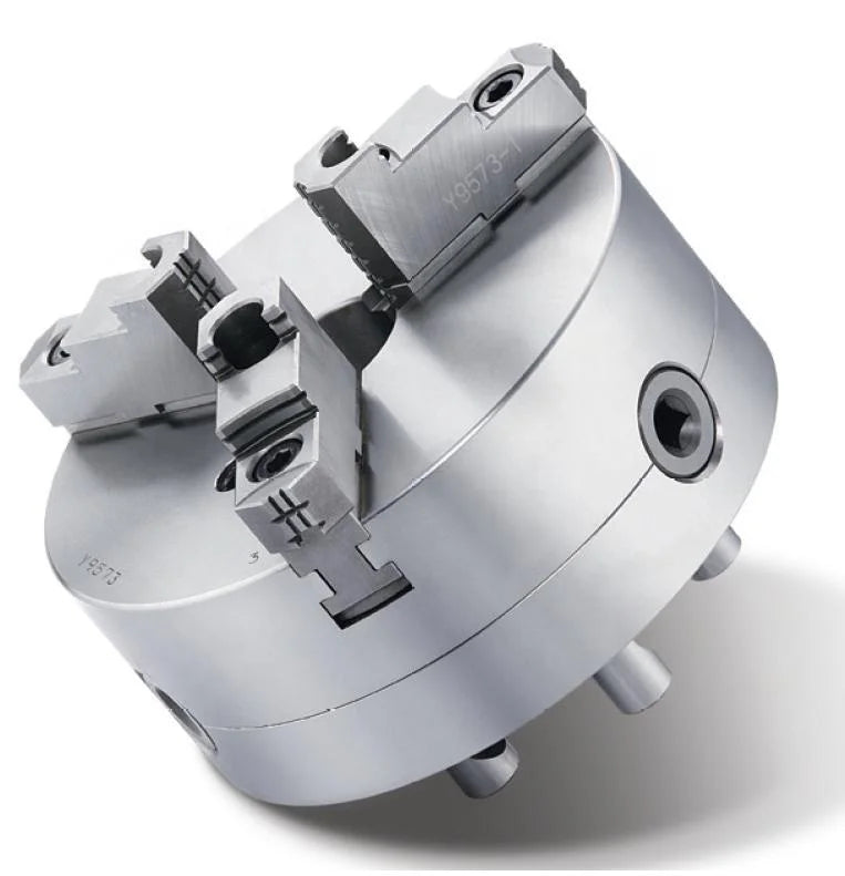 Factory Direct Sale Steel 250mm Outer Diameter 10-inch Manual 3 Jaw Self-centering Chuck D-type Adapter Studs Camlocks for CNC