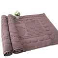 Custom Embossed logo Foot Mat Super Absorb 100% Cotton Bath Mat Towel Non-slip