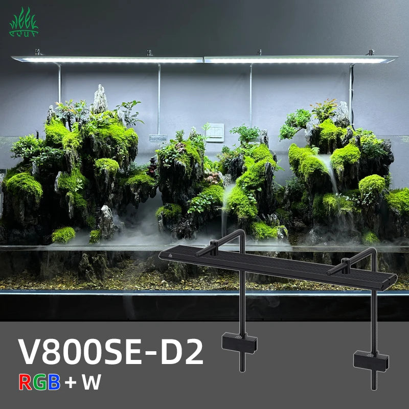 WEEKAQUA Hot Sale V Series Full Spectrum Adjustable Light Aquarium Lamp with Light Holder Wrgb Fish tank Lulight
