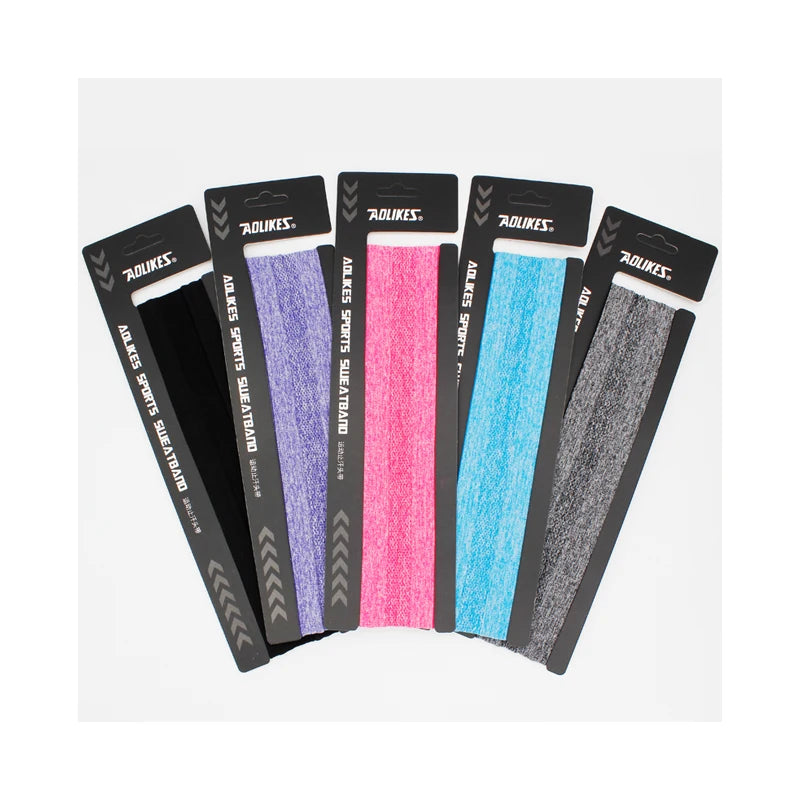 Aolikes Sweatband Sport Braided Headband Yoga Exercise Thin  Fashion Moisture Wicking Colorful Hair Headbands Elastic Girl