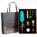 Wholesale Logo Customizable Fountain Feather Pen Gift Set Valentine Gift for Men Birthday Gift Stationery