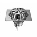 Factory Price Popular Square Polished Silver 4-inches Floor Trap Stainless Steel Shower Strainer Bathroom Floor Trap Drain