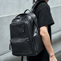 Eco-Friendly PU Leather Backpack Bags for Men Business Leather Laptop Travel Backpack