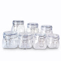 Wholesale 50g 100g 150g 200g 250g 500g 1000g PET Octagonal clear Bail Jar  Plastic Cream Jar Mason Jars for Food Storage