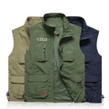 100%Nylon Fabric Wonderful Style Men's Vest Stand Collar Multi-pocket Vest for Men Waistcoat for Outdoor