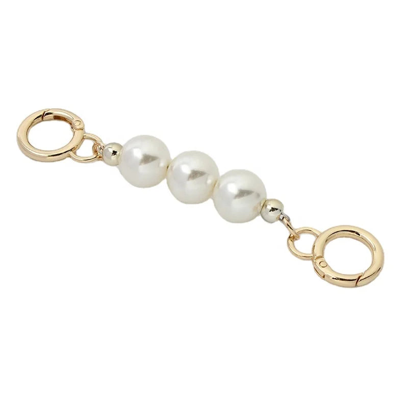 Nolvo World 14cm Sturdy Large Imitation Pearl Small Wallet Handle with Small Jewelry Handbag Chain Replacement