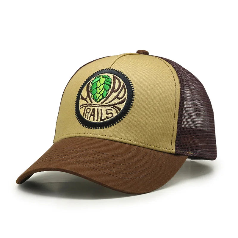Custom Logo Gorras Vintage Fashion 5 Panel Curved Brim Embroidery Patch Snapback Sports Baseball Trucker Mesh Cap