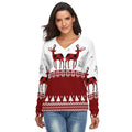 Print on Demand Custom Winter Christmas Clothes Long Sleeve Knitwear Ugly Christmas Sweater Women's Pullover