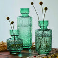 Fashion Modern Flower Arrangement Flower Living Room Dining Home Decoration Brown Big Blue Glass Vase
