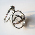 Revolving Globe Customized Metal Spinning Keychain