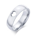 Customizable Stainless Steel Women's Heart-Shaped Wedding Ring Romantic Knuckle Engraved Fingers Jewelry for Girls