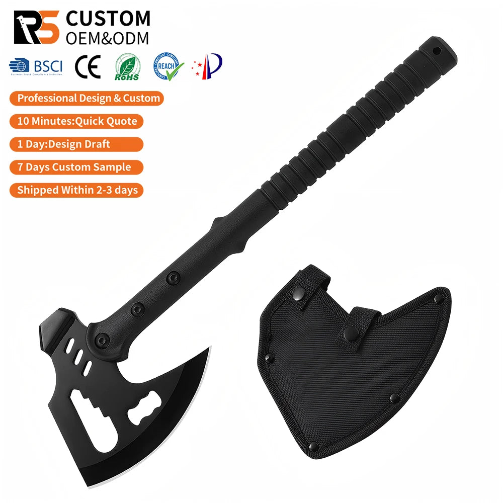 High Quality 2Cr13 Stainless Steel Blade Nylon Handle Outdoor Survival Hatchet Camping Multi-function Axe
