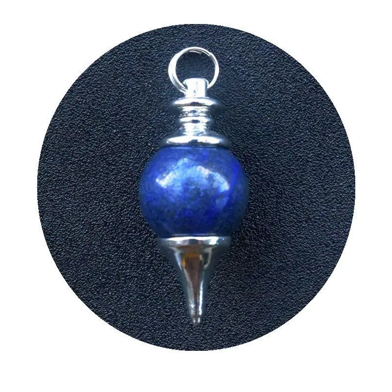 DIY Beautiful Sodalite Gemstone Ball Pendulum Dowsing Pendulum for energy decoration