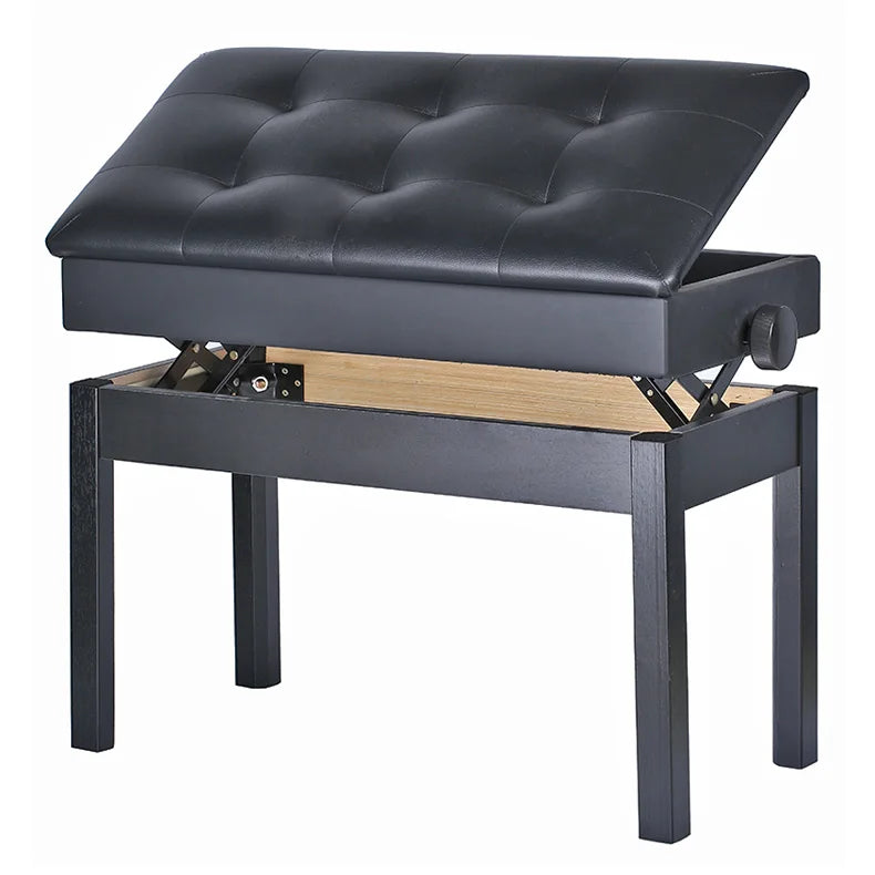 BA223 Good Quality Height Adjustable Double Lifting Bench Piano Stool with Bookcase - Musical Instrument Accessories