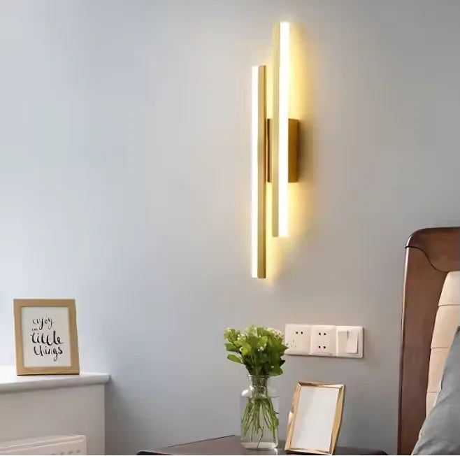 Nordic Modern Minimalist Sconces Light Fixture Indoor Living Room H-shape Hot Selling Gold Bedroom Hotel Led Wall Lights