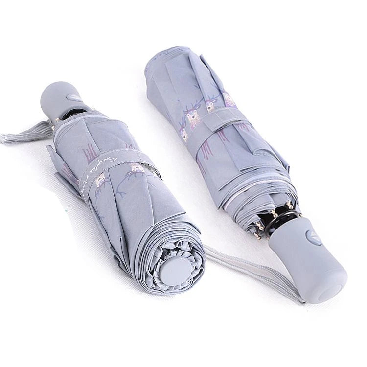 Hot Selling Product Portable Metal Aluminum Handle Full Printing Auto 3 Fold Umbrella
