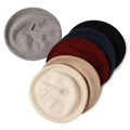Cute Cheap Winter Knit 100% Cashmere Beret Hat Women Luxury Ny Beanie Caps Unisex With Custom logo-MZ43