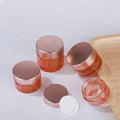 Rose Gold Glass Cream Bottle 5g to 100g Pink Makeup and Children's Face Cream Mask for Shampoo and Wigs