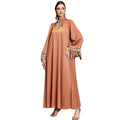 2023 Top Selling Modish Exquisite Linen Organza Abaya Dubai Kaftan Dress Designs Traditional Muslim Clothing Embroidery Best