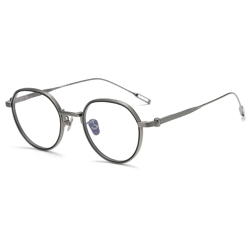 Factory Wholesales Ultralight Japan Pure Titanium Round Frame Optical Glasses Titanium Ip Glasses Frame for Men