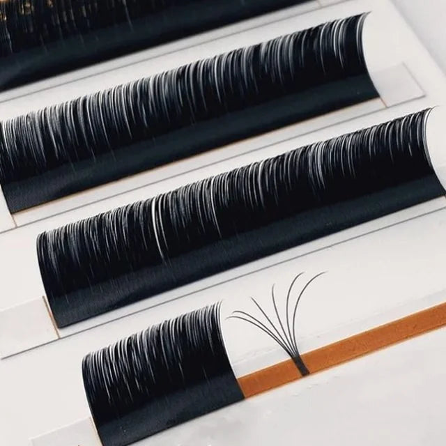 One Second Eyelash Fan Eyelash Extension Factory Custom Logo Korea PBT Silk Easy Fanning Volume Rapid Blooming Eyelash Extension