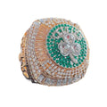 2024 Celtics Retro Men's Geometric Championship Ring 18K Rose Gold Plated Wood Jewelry Kids' Alloy Claw Direct Factory Sale