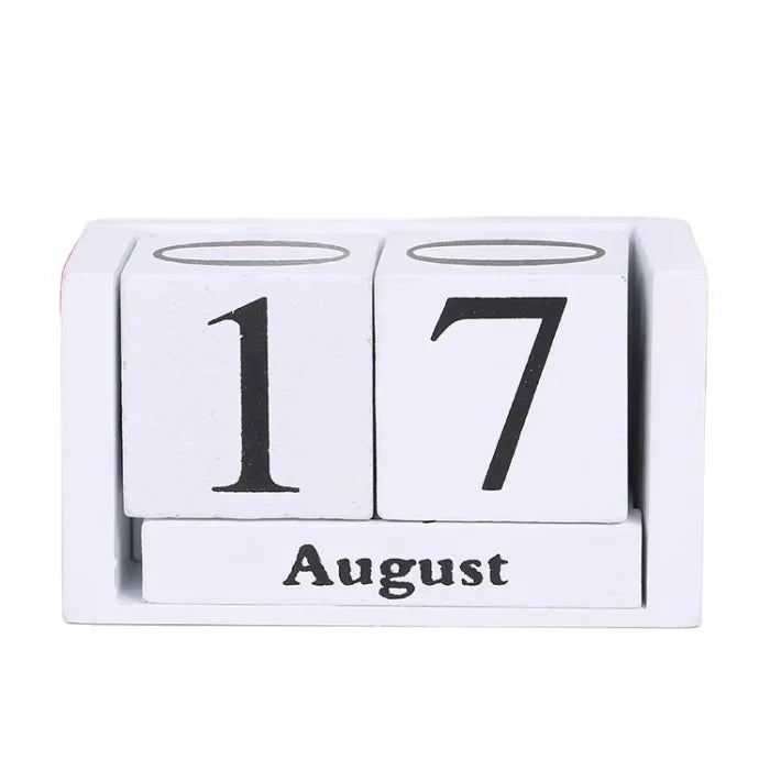 New Design DIY Desktop Wooden Calendar Blocks for Daily Decor in Office or Home Wood Crafts Wooden Boxes & Wall Signs