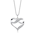 Whosale Fashion Simple Minimalist Jewelry Necklace Cubic Zirconia S925 Women Infinity Heart Shape Silver Zodiac Necklace