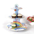Unicorn Kids Birthday Party Cake Display Stand 3-tier Cardboard Cupcake Plate Multi Layer Cake Support