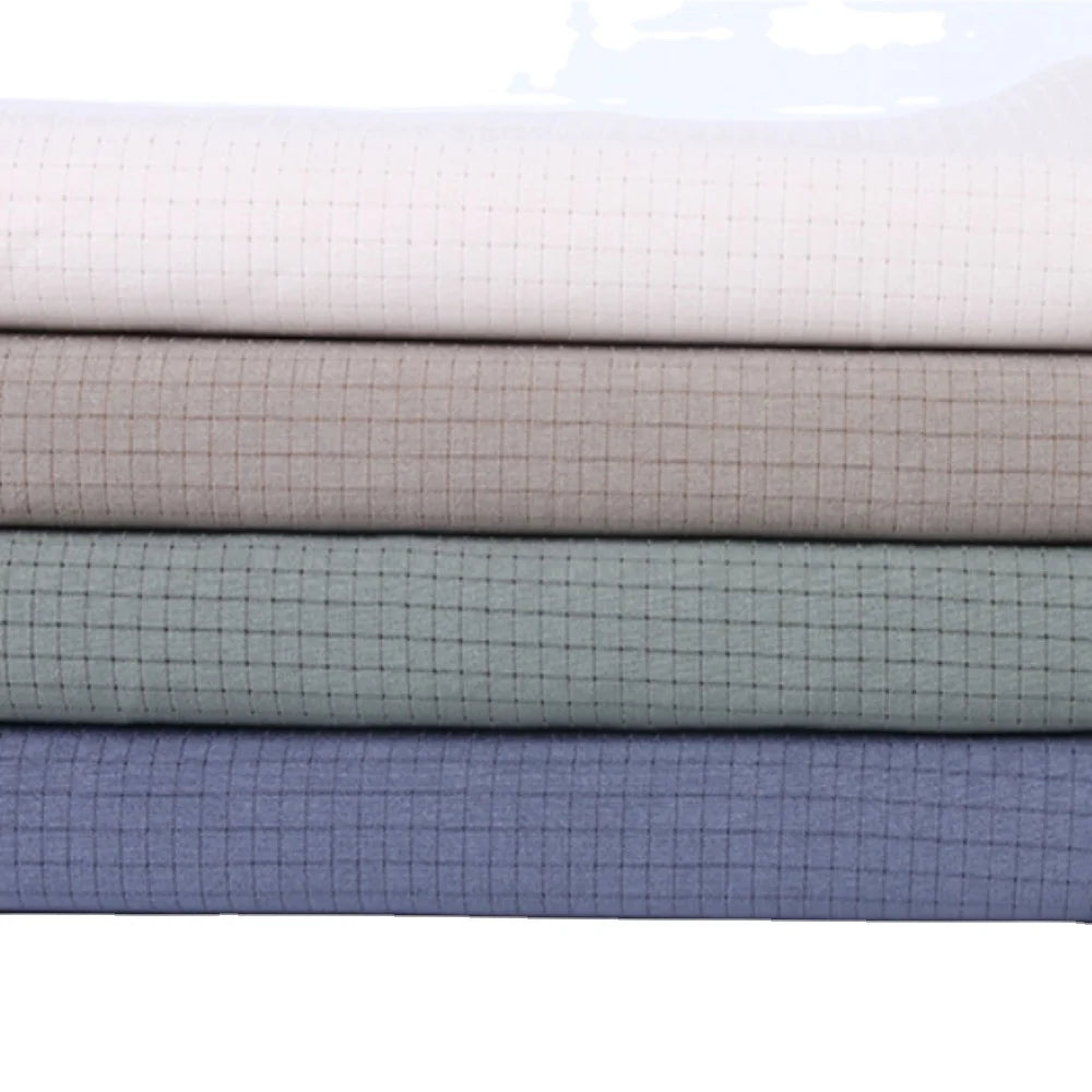 Four-way Stretch Elastic Hole Plain Fabric for Dresses Skirts Activewear-T400/T800 Polyester Spandex for Women and Men