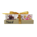 Custom Food Grade Candy Boxes Acrylic Boxes With Lid Wooden Tray With Ribbon