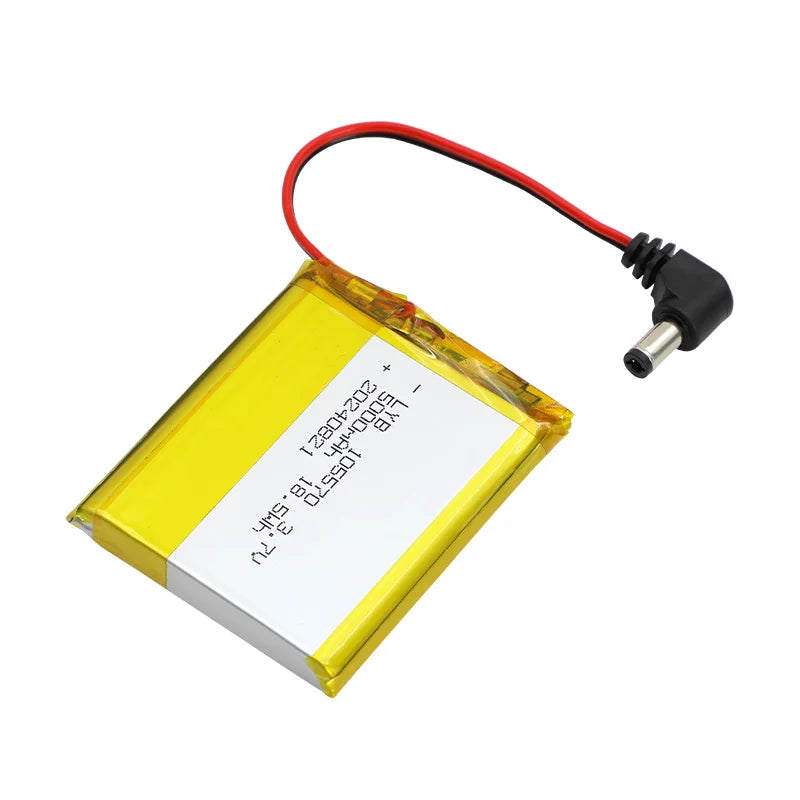 Custom Design Big Capacity Rechargeable 3.7V 105570 Lithium Polymer Battery Cell 5000mah Lipo Battery With PCB and Cable