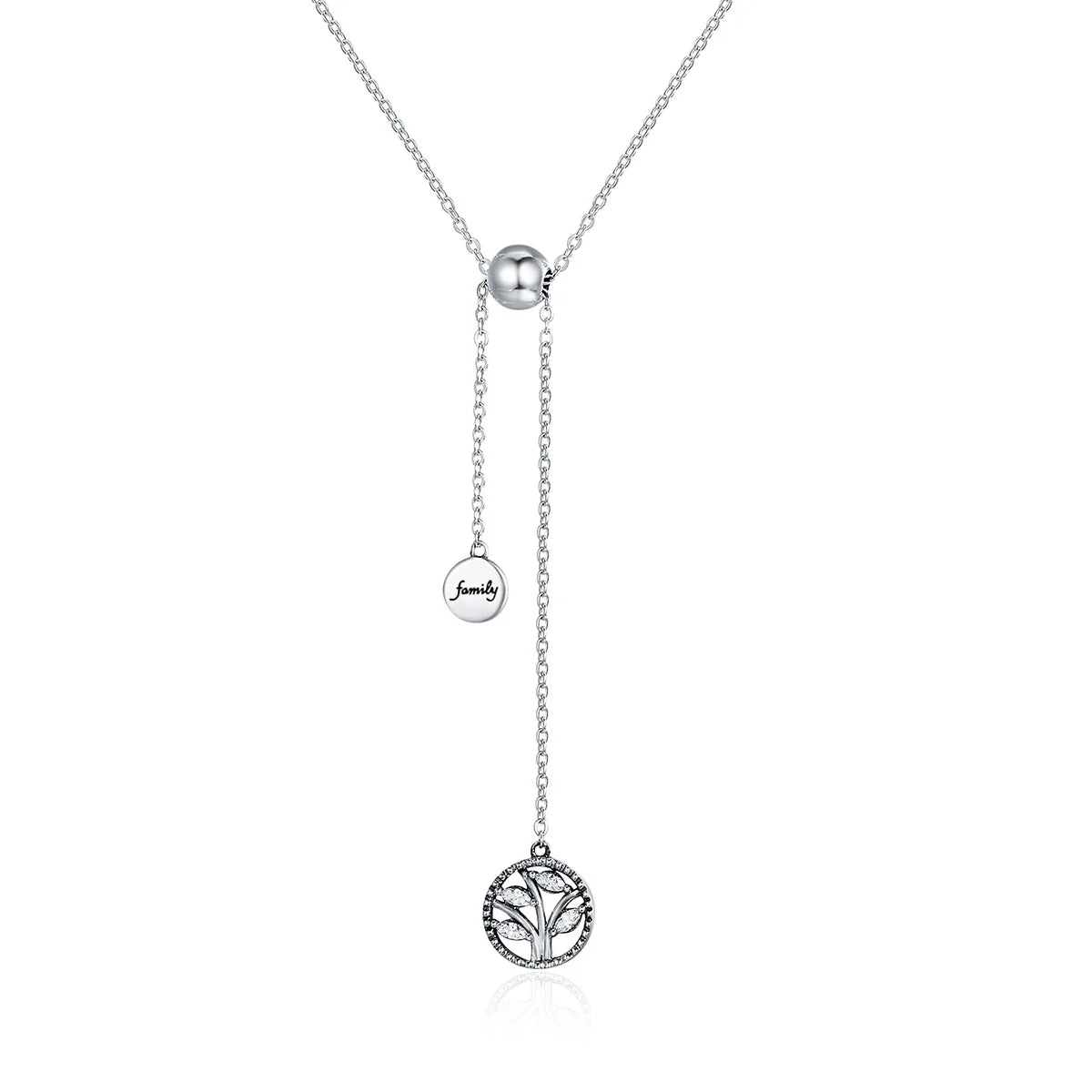 925 Sterling Silver Family Tree Pendant Necklace Luxury S925 Jewelry for Women Mother Gift for Parties-SCN106