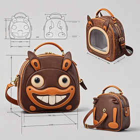 Designer Pin Display Ita Bag Women Purses and Handbags Custom Ita Bag with clear PVC Window