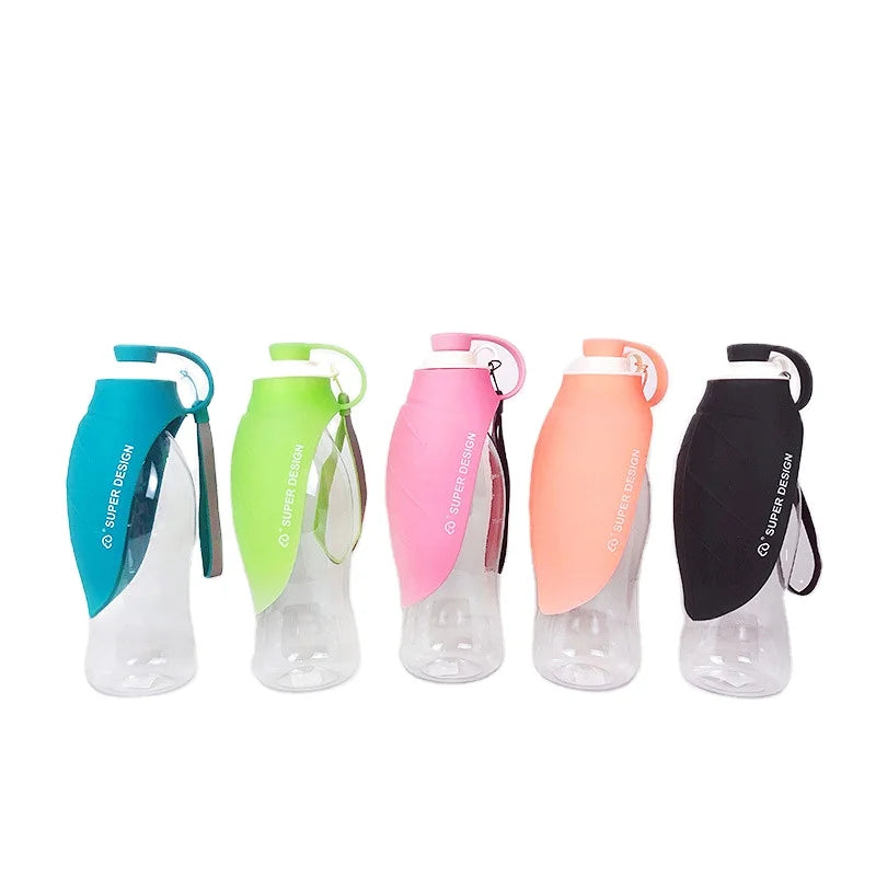 Leaf Shape Dog Water Bottle Dispenser Feeder Container Portable Pet Water Bottle Outdoor Hiking Walking Travel Pet Products