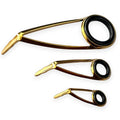 TN09 Fishing Spinning Ultra Light Gold Rod Guides Set High Gloss Ceramic Rings Fishing Rod Guides Ring Replacement Accessories