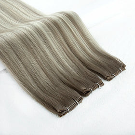 LeShine Double Drawn Russian Double Drawn Human Supplier Hair Extension Genius Weft