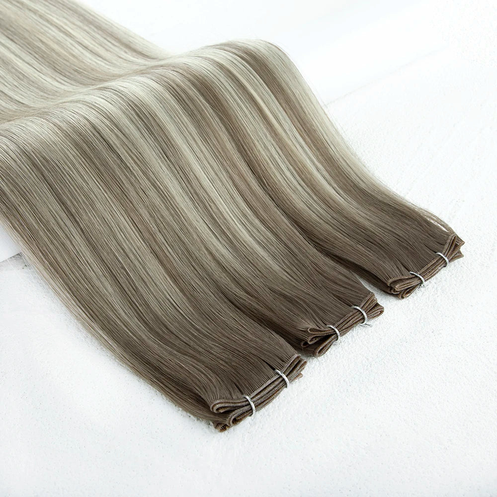 LeShine Double Drawn Russian Double Drawn Human Supplier Hair Extension Genius Weft