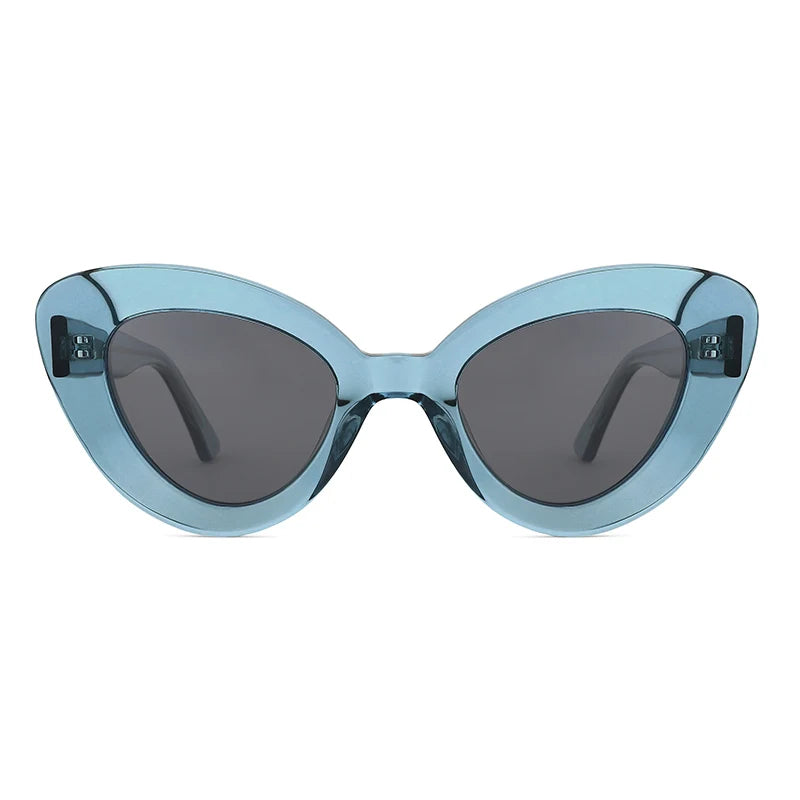 Ladies Quality Hight Luxury Cellulose Acetate Designers Handcraft Polishing 2024 Cat Eye Girl Shades Sunglasses