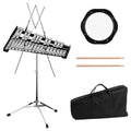 Glockenspiel Bell Kit Including 30 Notes Glockenspiel 8 Inches Practice Pad Percussion Instrument Adjustable Height for Beginner