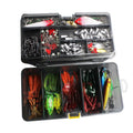 Soft Bait Sequin Hard Bait Minnow Lure Frog Jig Head Lead Hook Beads Kit 210pcs /set Gray Double-layer Transparent Bait Box Sets